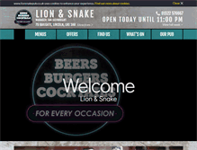 Tablet Screenshot of lionsnakepub.co.uk